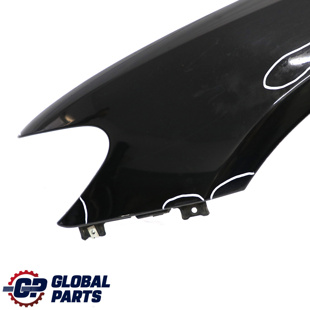 BMW 7 E65 E66 Side Panel Wing Front Left N/S Black Sapphire Metallic - 475