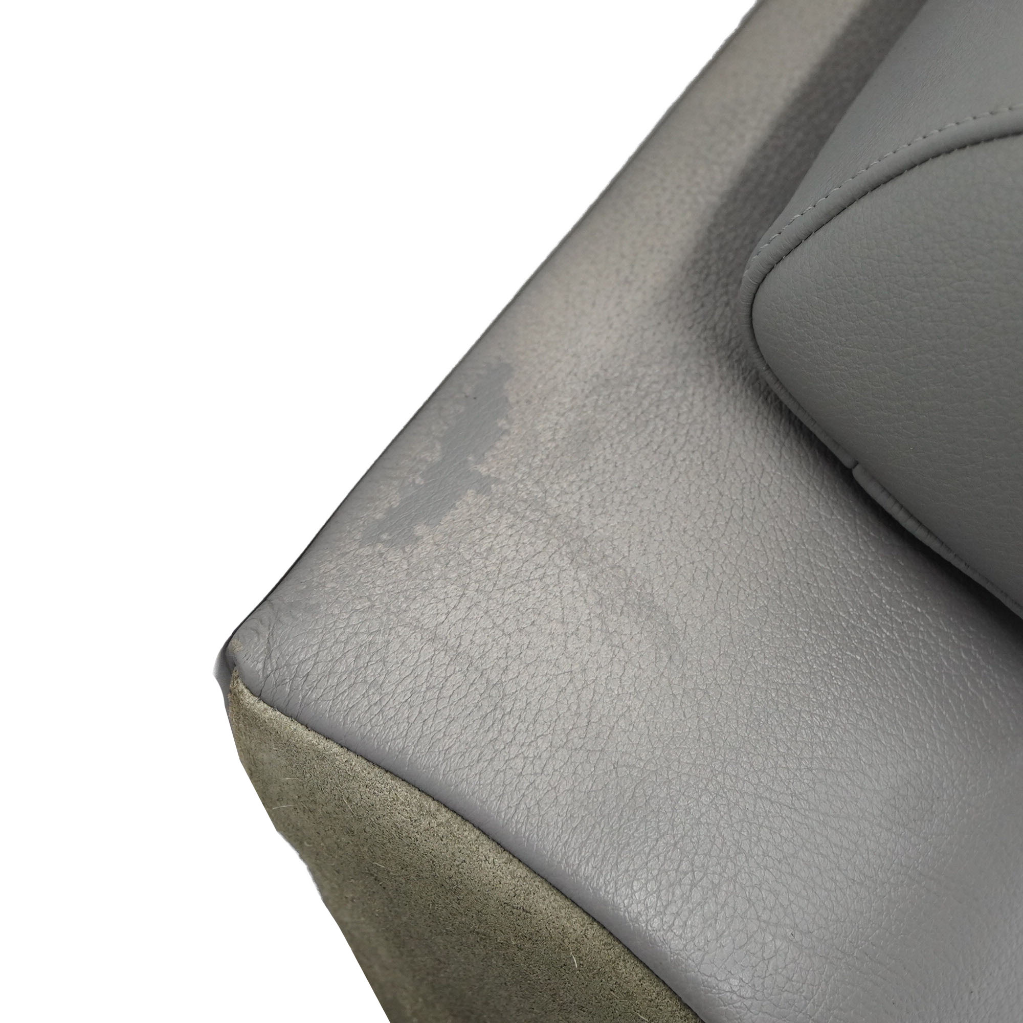 Rear Seat Backrest BMW E90 Right O/S Back Covering Grey Leather 7146957