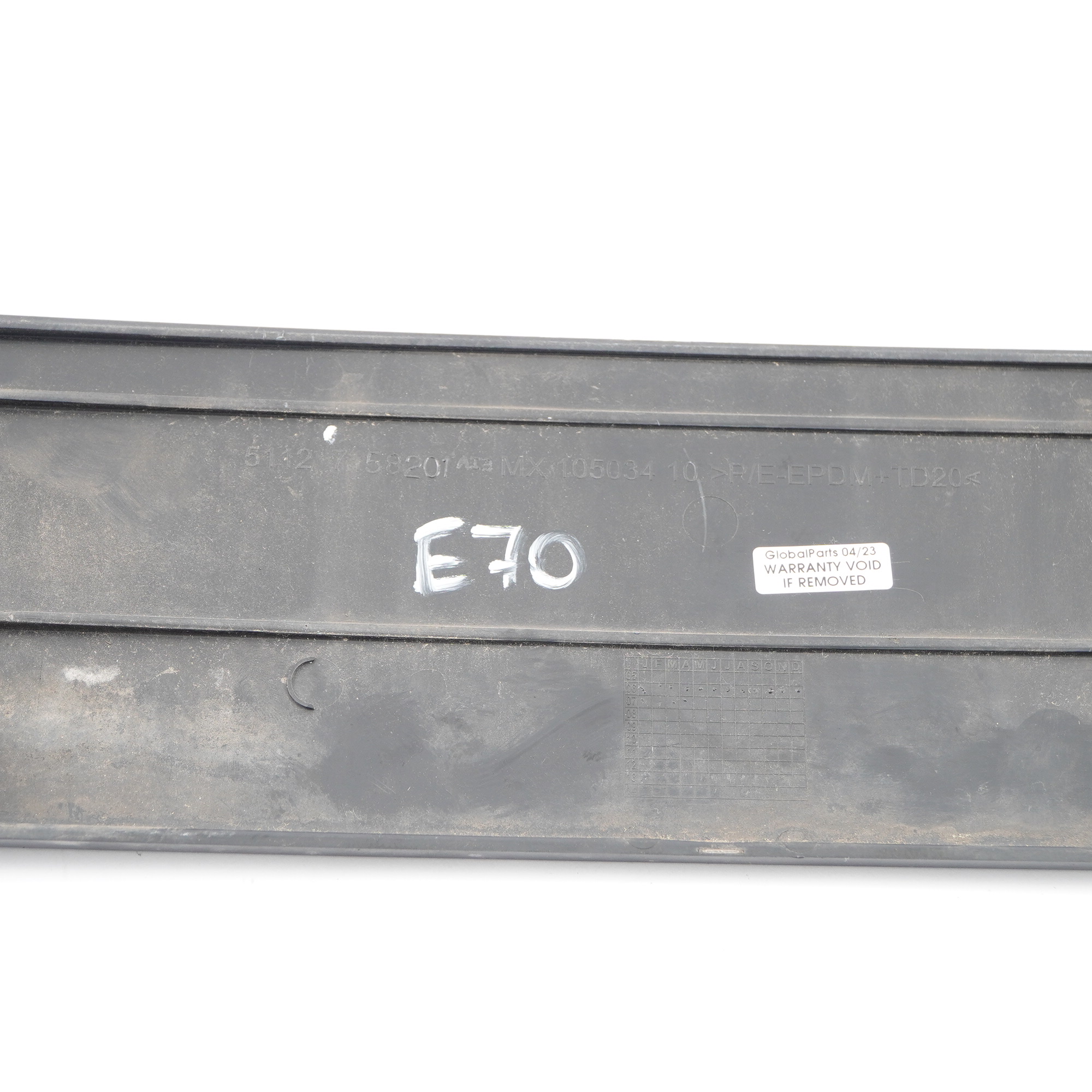 Registration Base BMW X5 E70 Primed Front Plate Bumper Cover 7158201