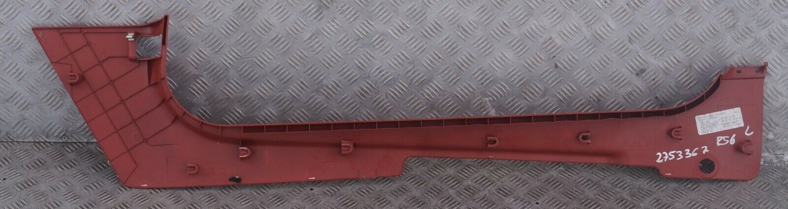 BMW MINI Cooper R56 Front Left N/S Lateral Entry Trim Panel Bottom Redwood Red