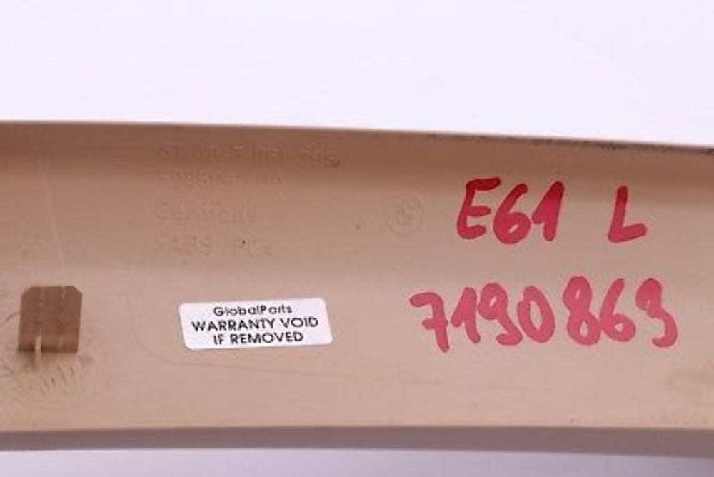 BMW 5 Series E61 Touring Boot Trunk Lid Left Lateral Trim Panel N/S Cream Beige