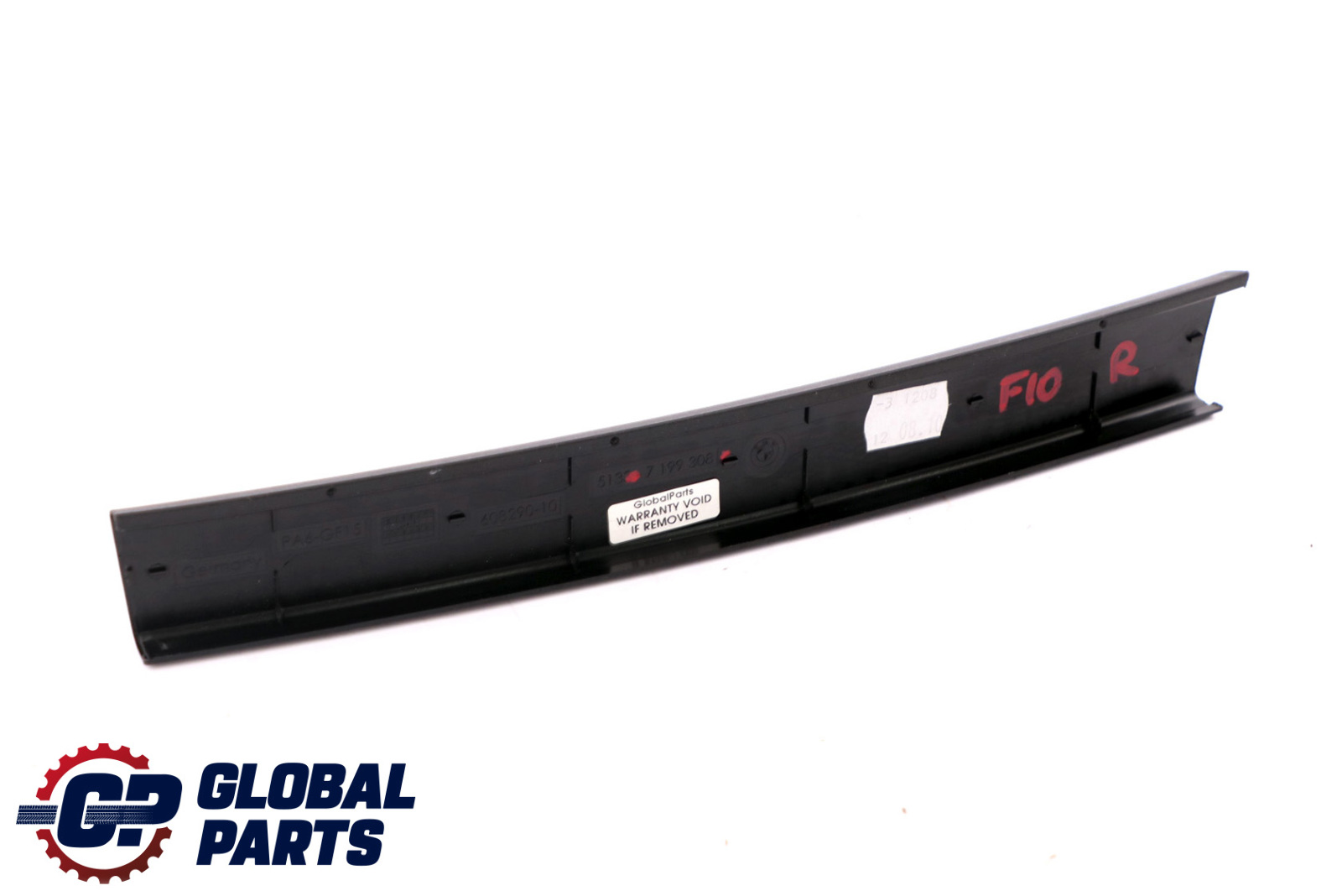 BMW 5 Series F10 Rear Right O/S Window Guide Web Cover Trim Black 7199308