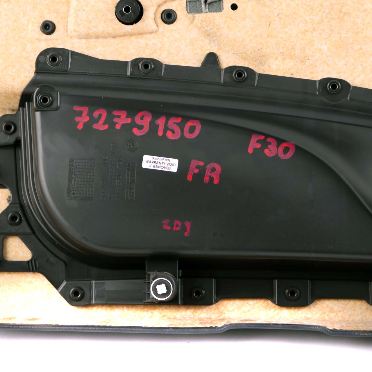 BMW F30 F31 Vorne Rechts Tür Karte Verkleidung Panel Stoff Move Anthrazit