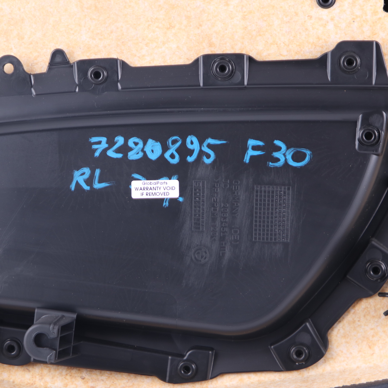 BMW 3 F30 F31 Hinten Links Tür Karte Verkleidung Panel Stoff Move Anthrazit