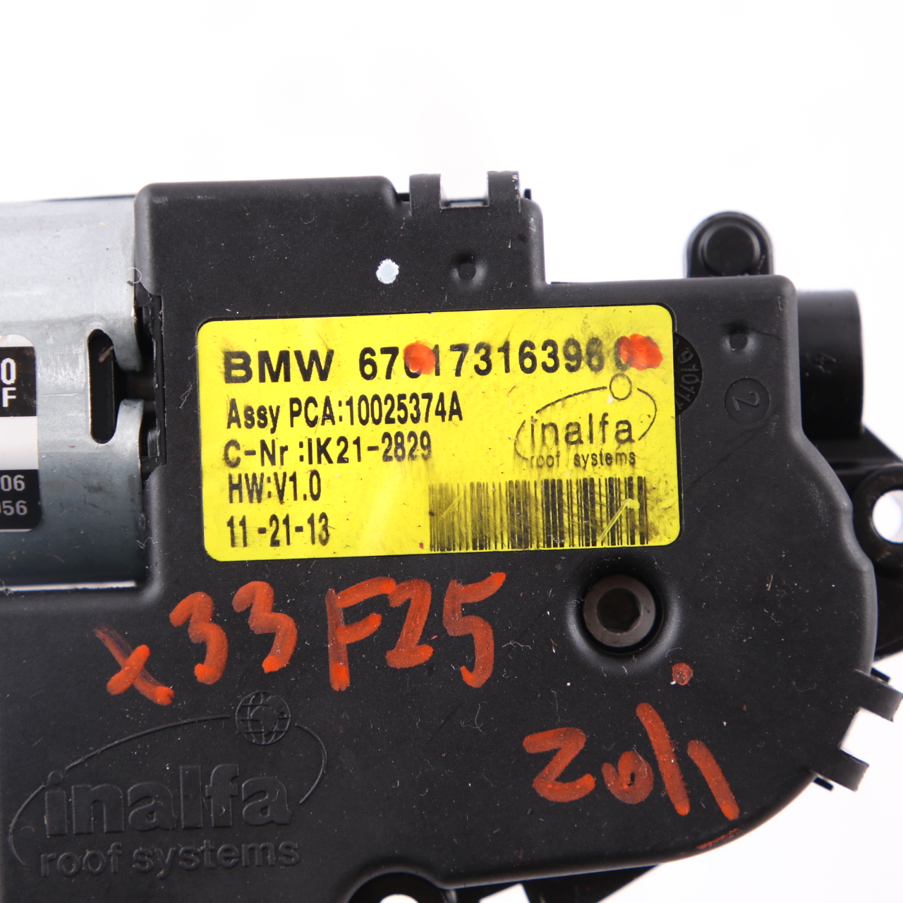 Sunroof Drive BMW X3 F25 Sliding Roof Unit Motor Actuator 7316396