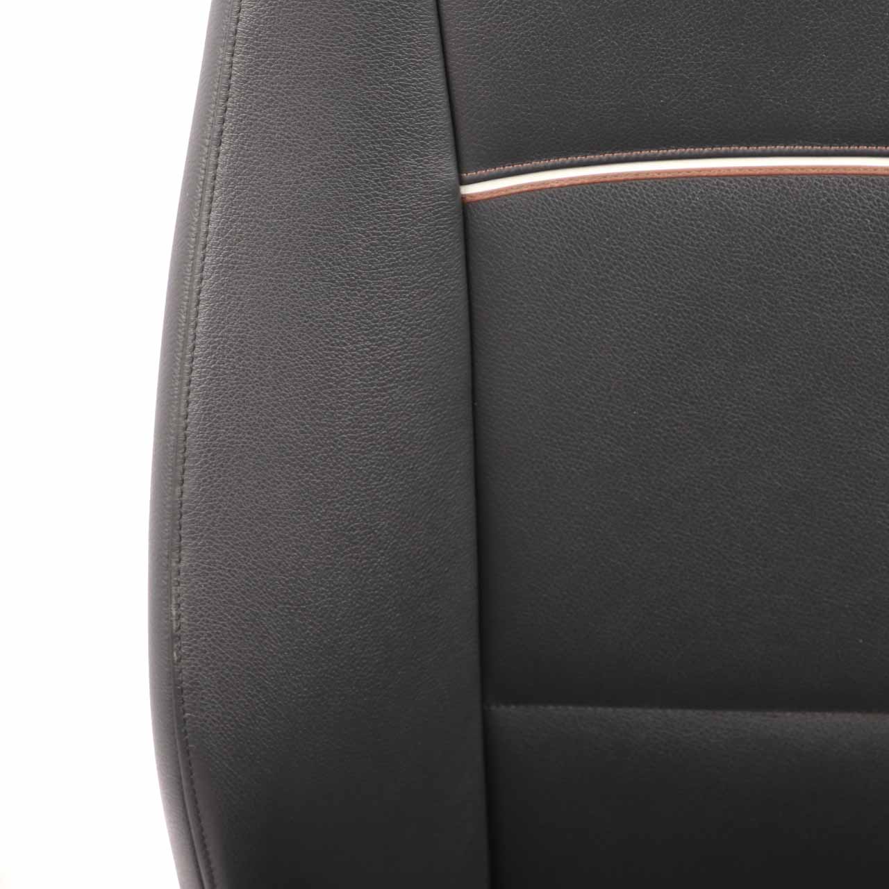 BMW X1 E84 Front Seat Right O/S Leather Nevada Black Piping Gray Brown