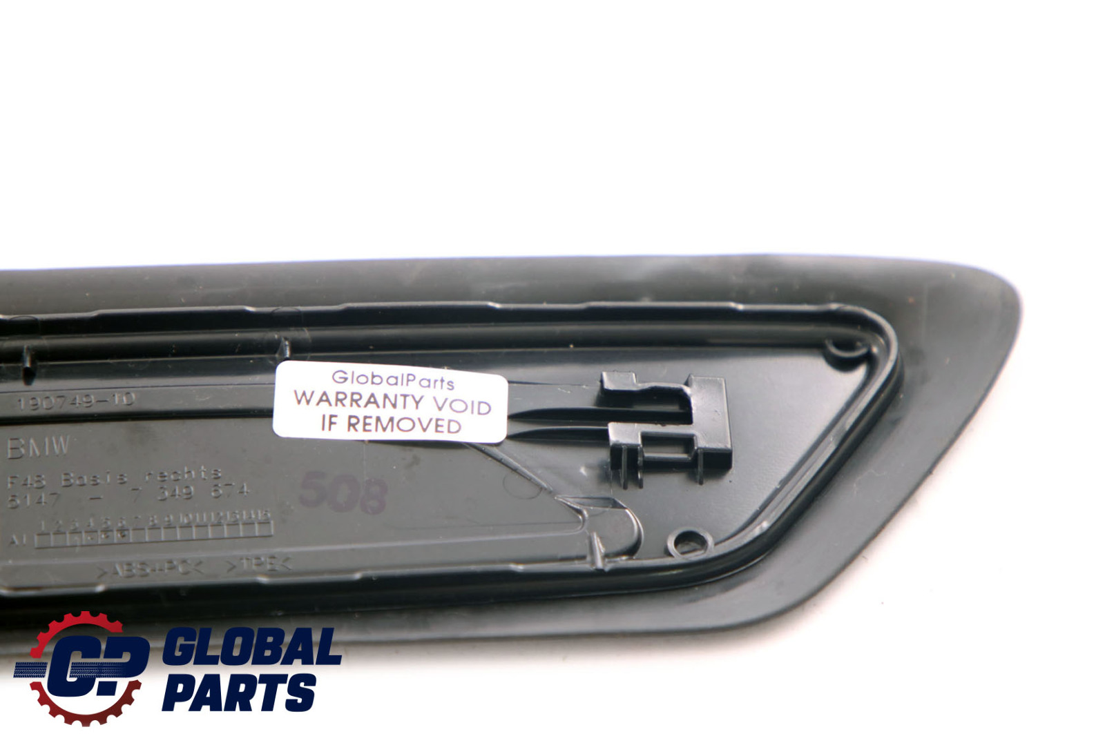 BMW X1 X2 Series F39 F48 Cover Strip Entrance Rear Right O/S Black 7349674