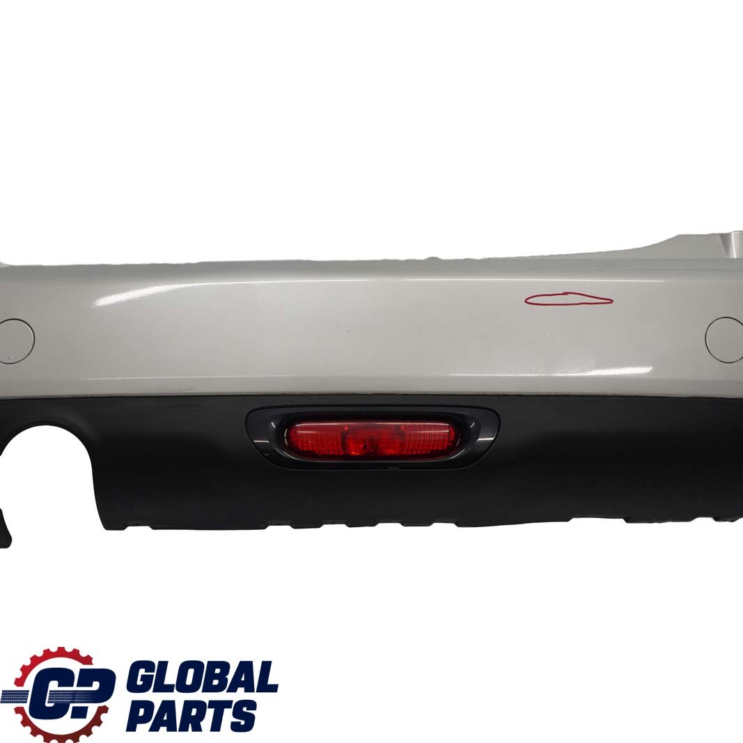 BMW Mini Cooper F55 Complete Rear Bumper Trim Panel White Silver Metallic - A62