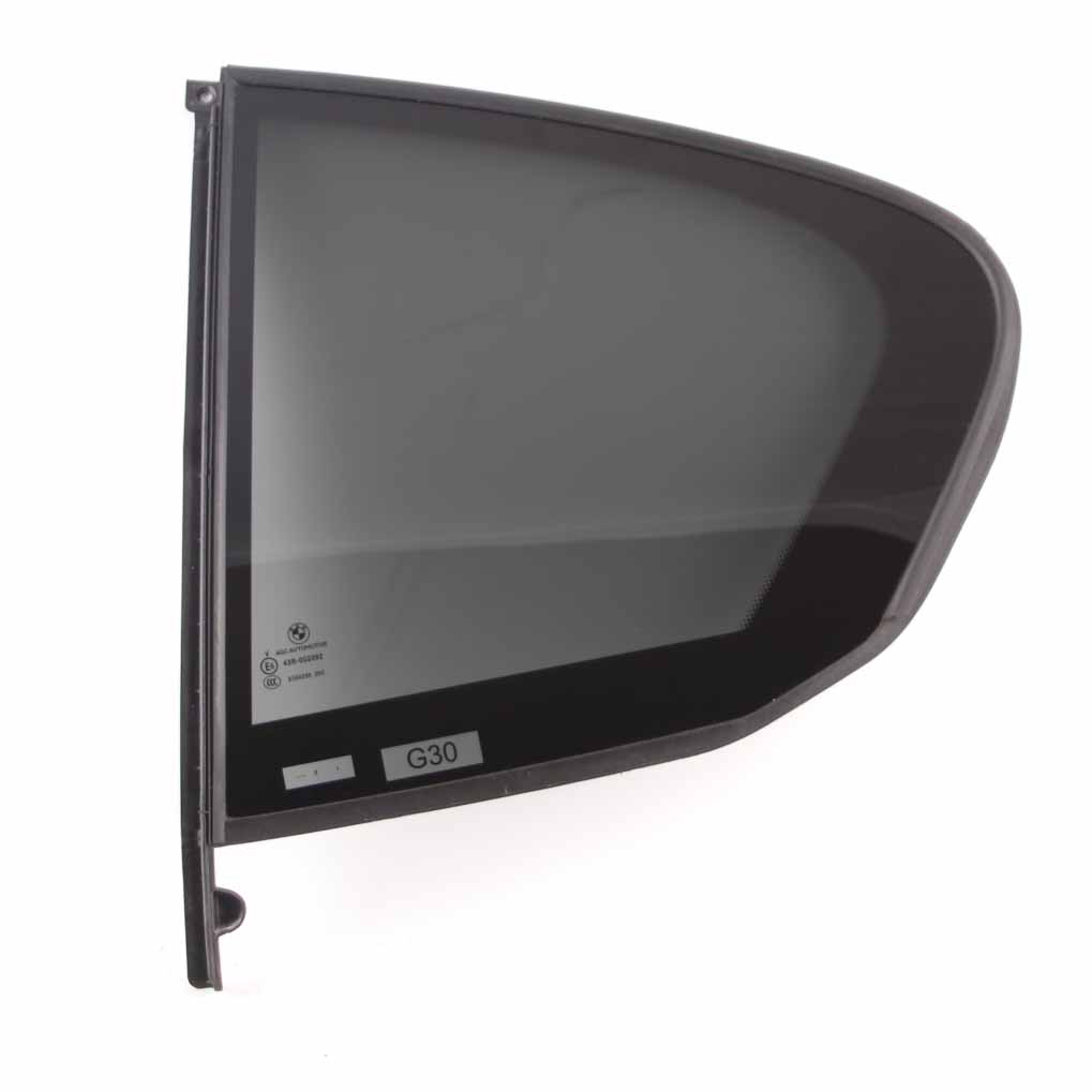 BMW G30 Side Window Rear Left Door N/S Glass Fixed Green AS3 SSG Black 7387455