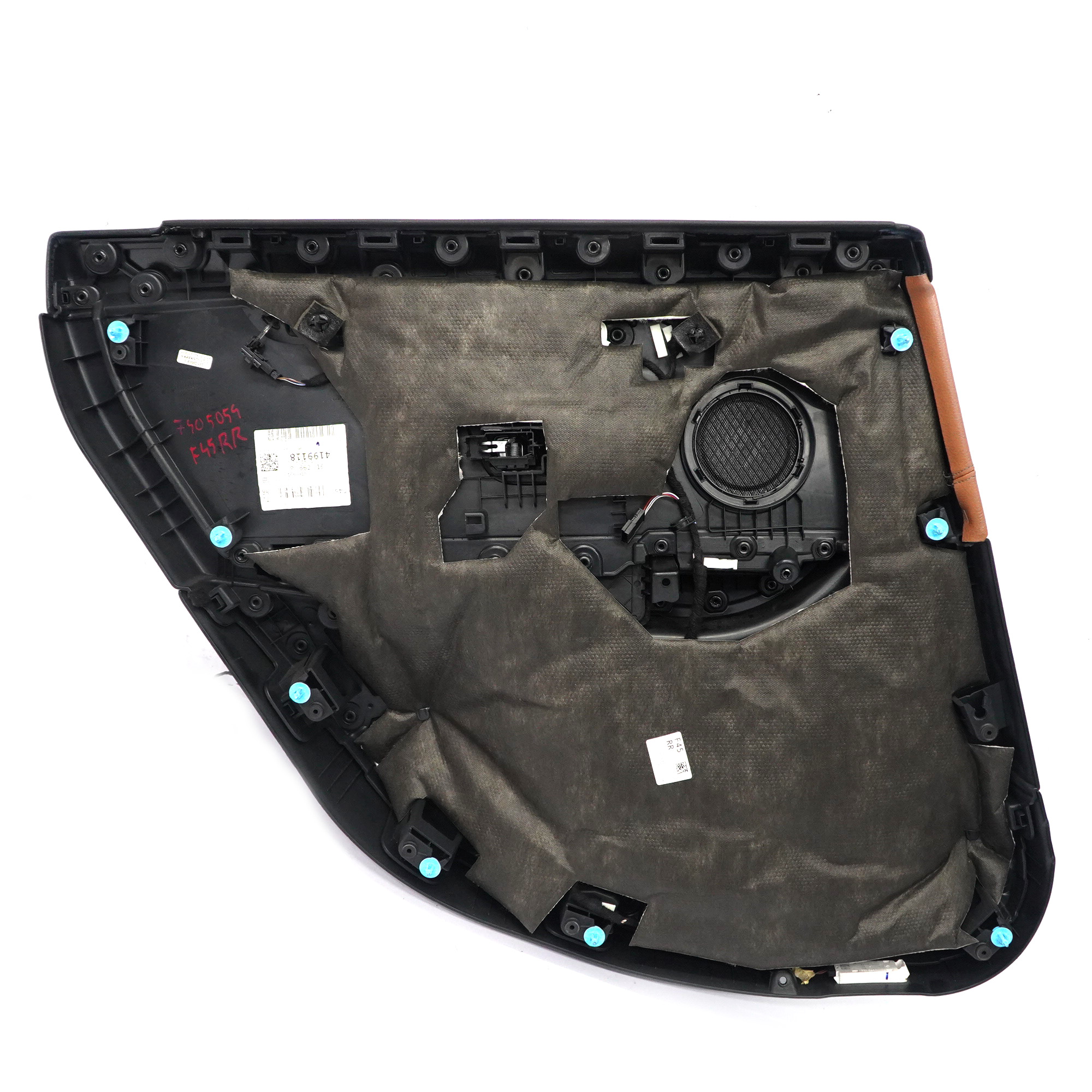 BMW F45 Türkarte hinten rechts Türverkleidung Panel Leder Dakota Braun 7405054