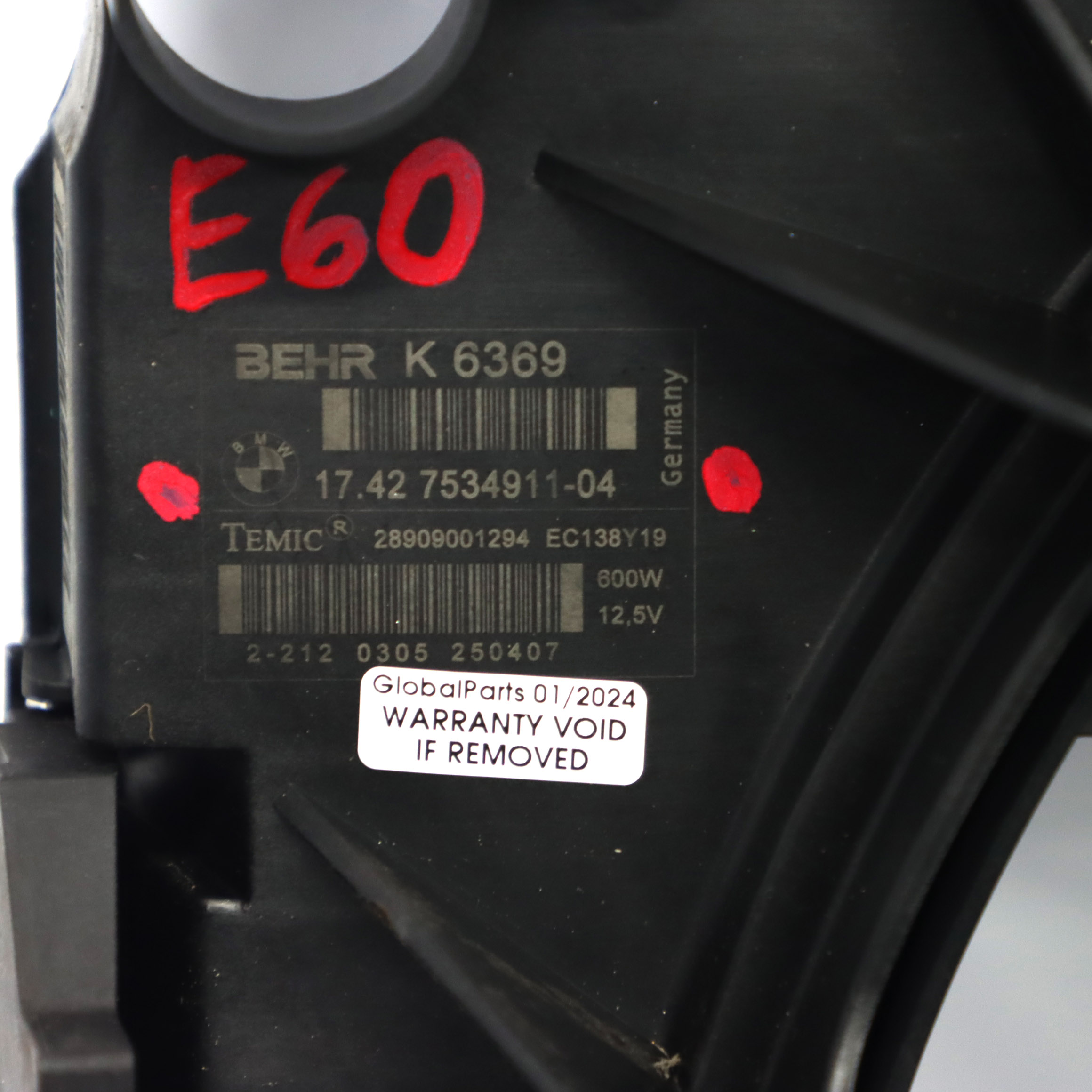 Kühlerlüfter BMW E60 E63 540i 550i 650i N62N Motor Kühlerlüfter Gehäuse 600W