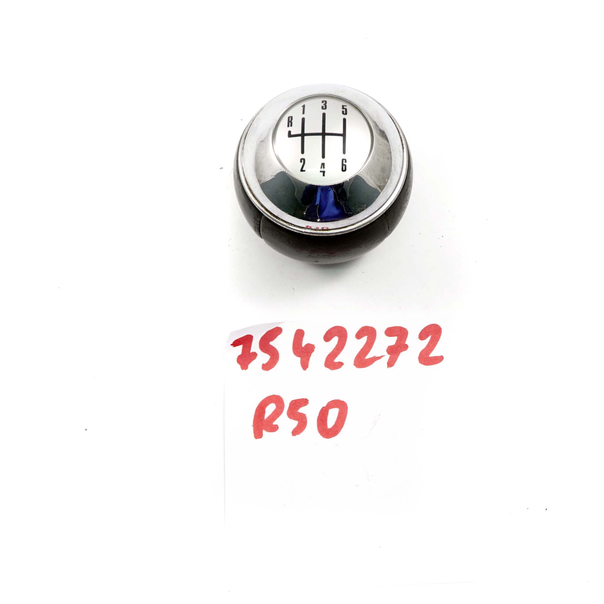 Mini Cooper S D R50 R52 R53 Schaltknopf Leder Chrom Silber 6-Gang 7542272