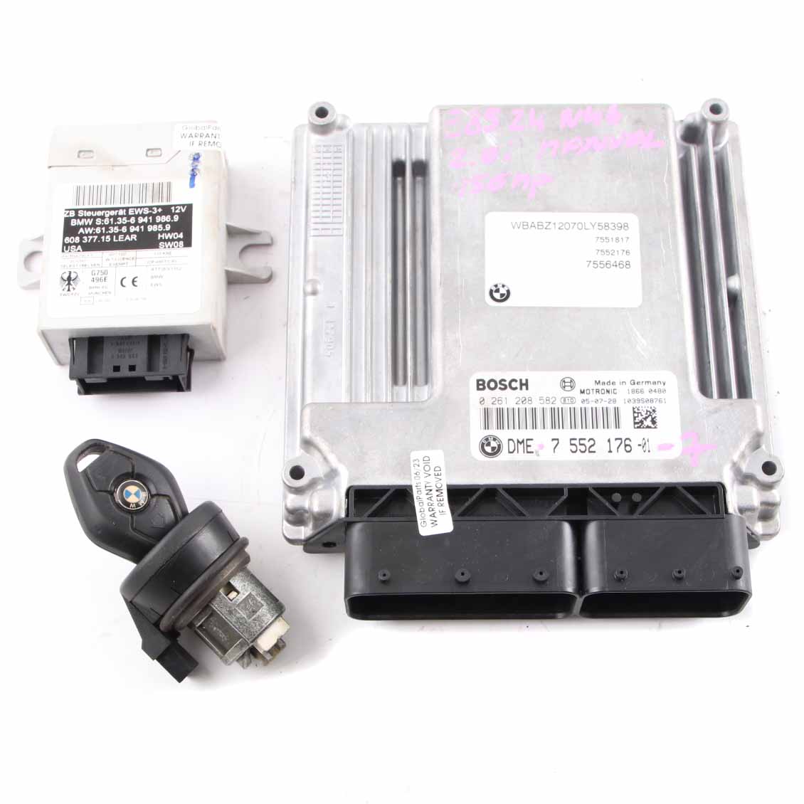 BMW Z4 E85 2.0i N46 150HP ECU Motorsteuerungs-Kit DME 7552176 CAS2 Key Manual