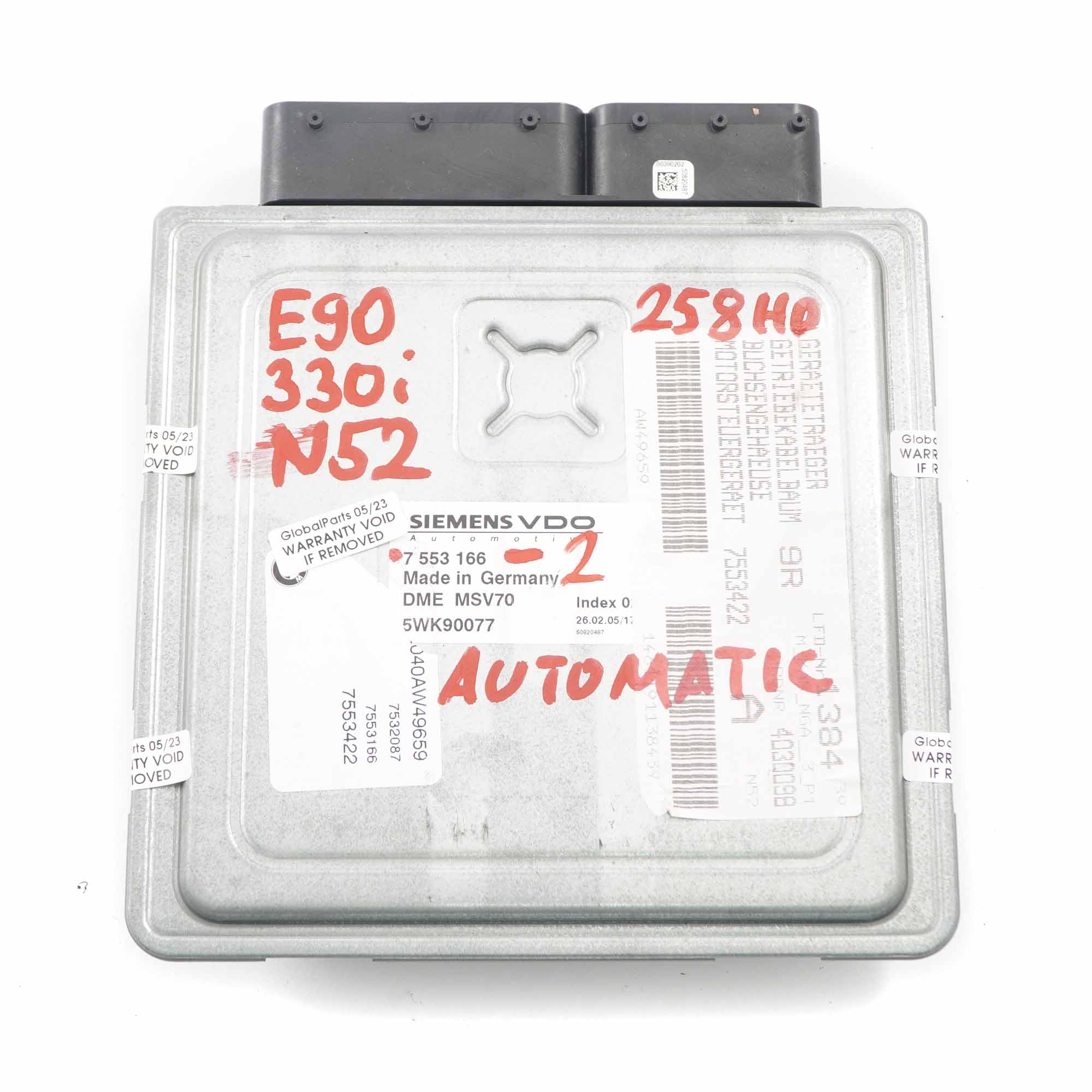 BMW E60 E90 330i 530i N52 258HP ECU Kit DME 7553166 CAS2 Schlüssel Automatik