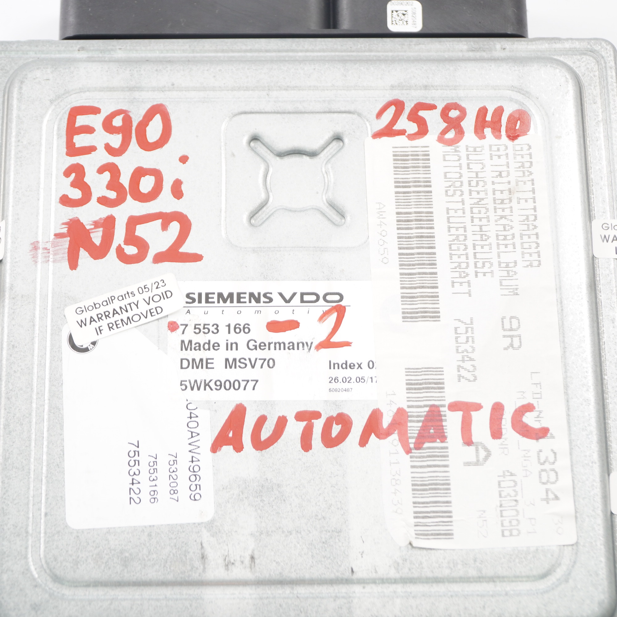 BMW E60 E90 330i 530i N52 258HP ECU Kit DME 7553166 CAS2 Schlüssel Automatik