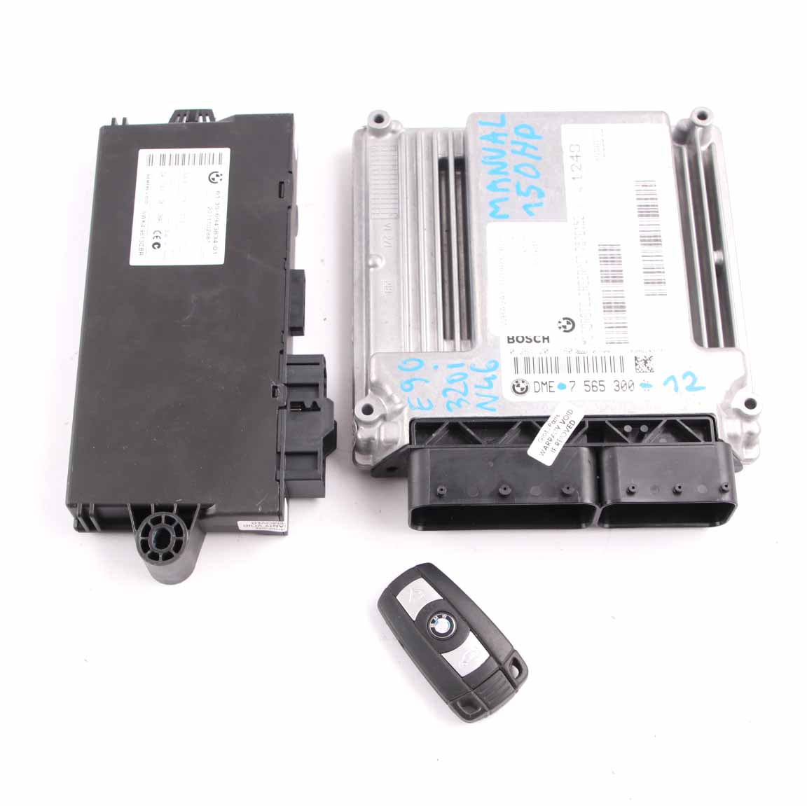 BMW E87 E90 E91 120i 320i N46 150HP ECU Kit DME 7565300 CAS3 Schlüssel Handbuch