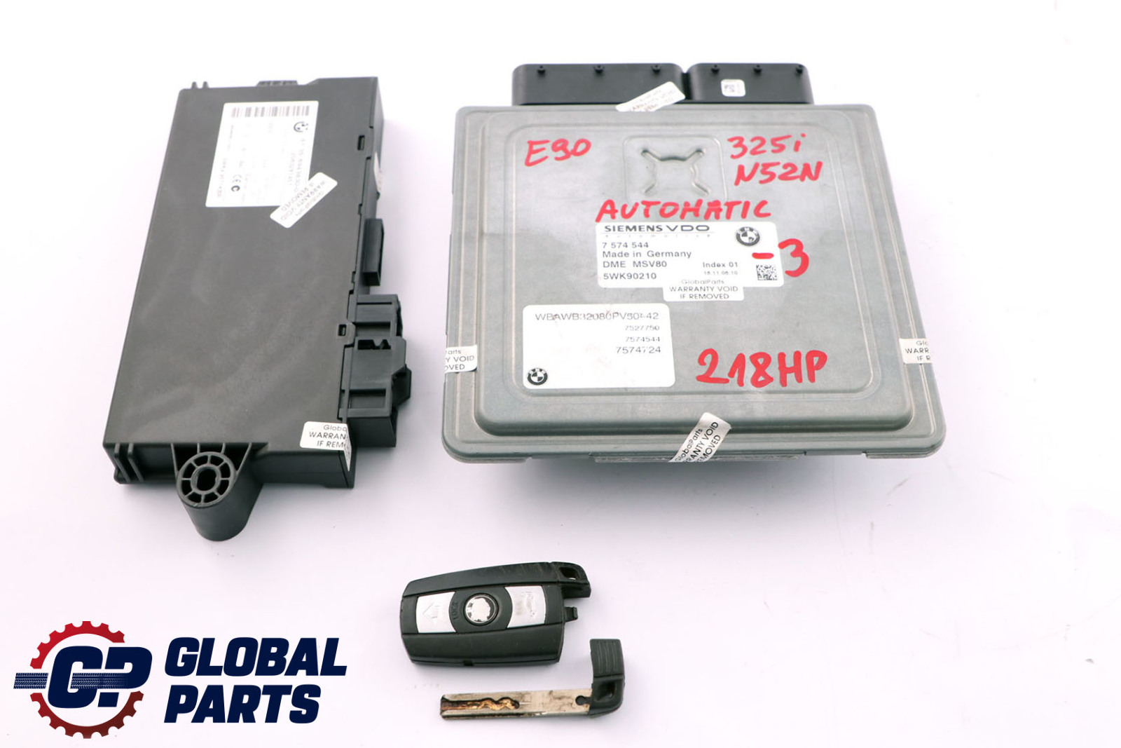 BMW E90 E91 E92 N52N 325i 218HP ECU Kit DME CAS3 Schlüssel 7574544 Automatik