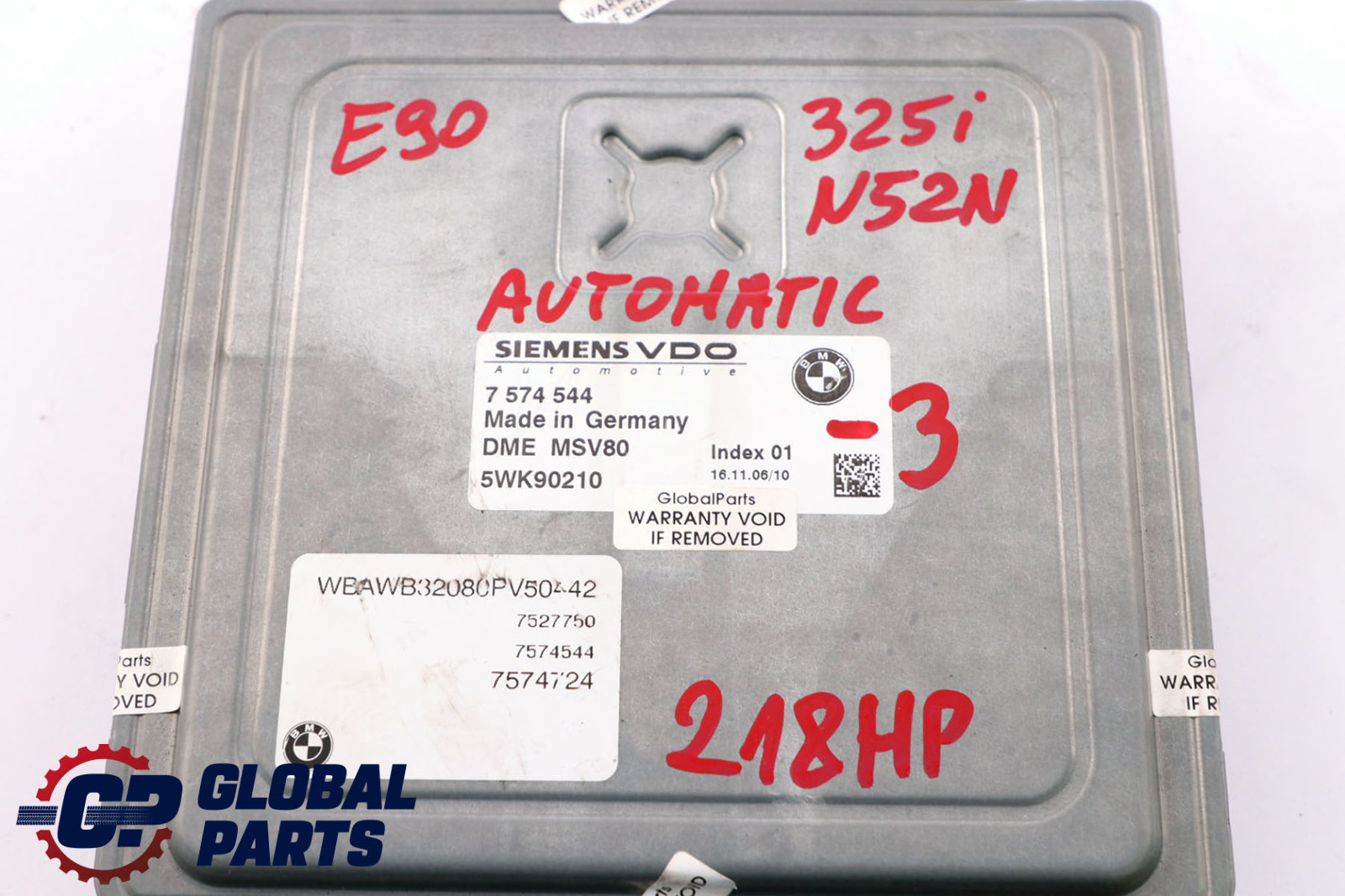 BMW E90 E91 E92 N52N 325i 218HP ECU Kit DME CAS3 Schlüssel 7574544 Automatik