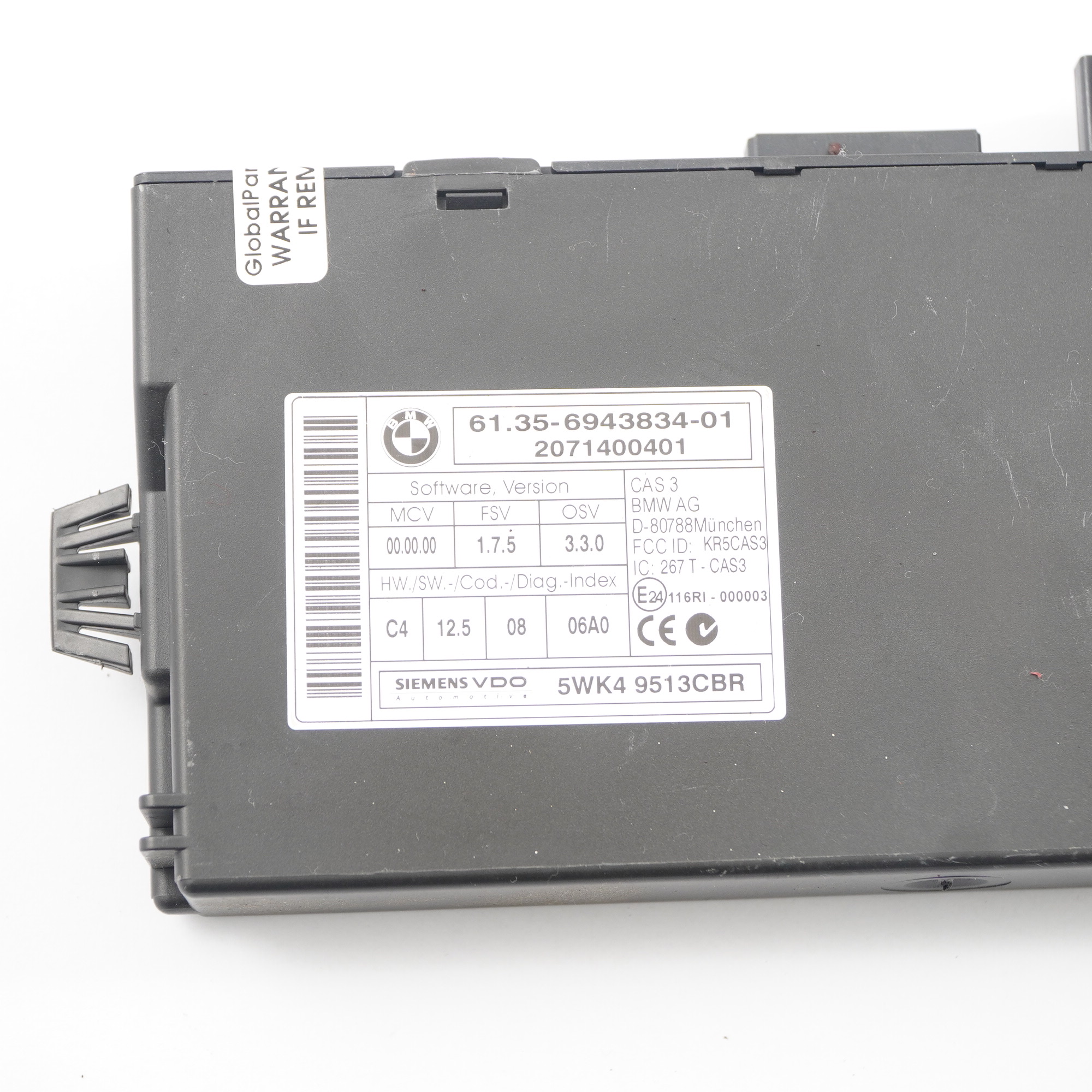 BMW E90 E91 N52N 325i 218PS Motor ECU Kit DME 7577068 CAS3 Schlüssel Handbuch