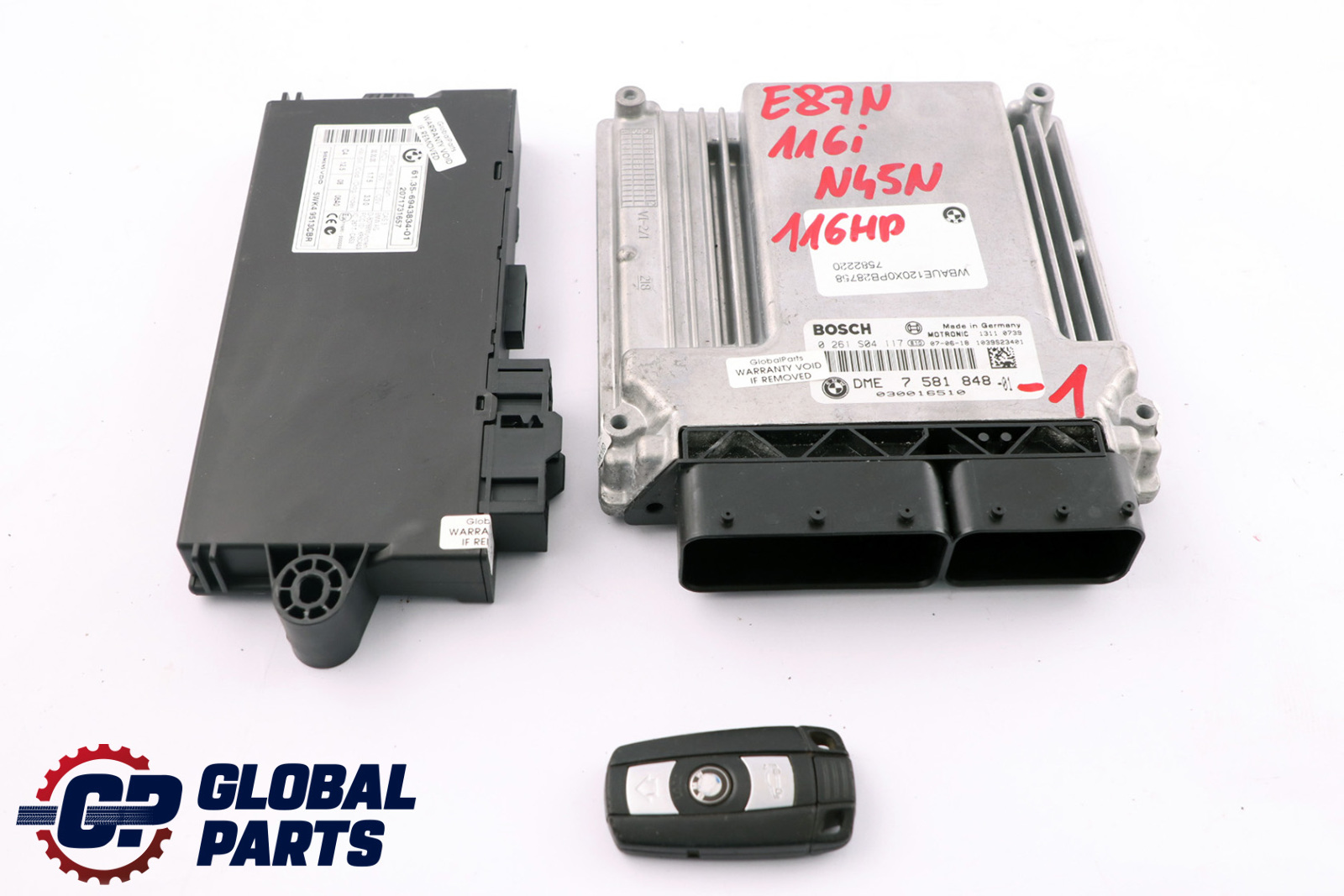 BMW E81 E87 LCI E90 116i 316i N45N ECU Kit DME CAS3 + Key 7581848