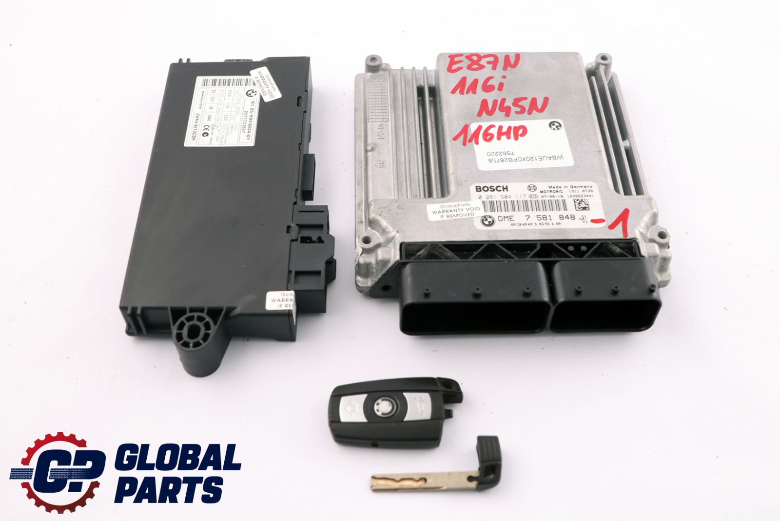 BMW E81 E87 LCI E90 116i 316i N45N ECU Kit DME CAS3 + Key 7581848