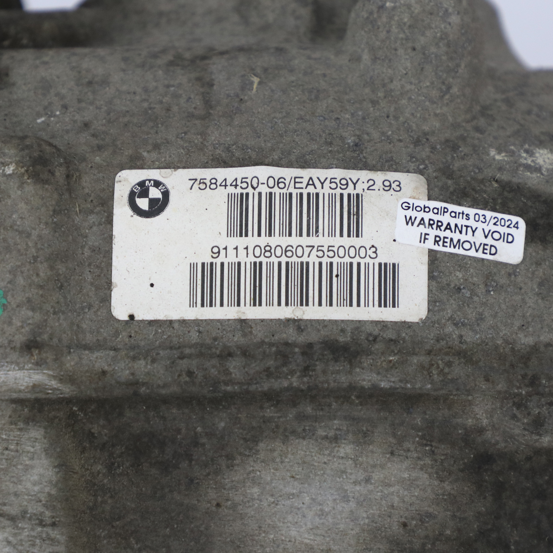 BMW F10 F11 Rear Axle Differential Diff 7584450 2,93 Ratio WARRANTY