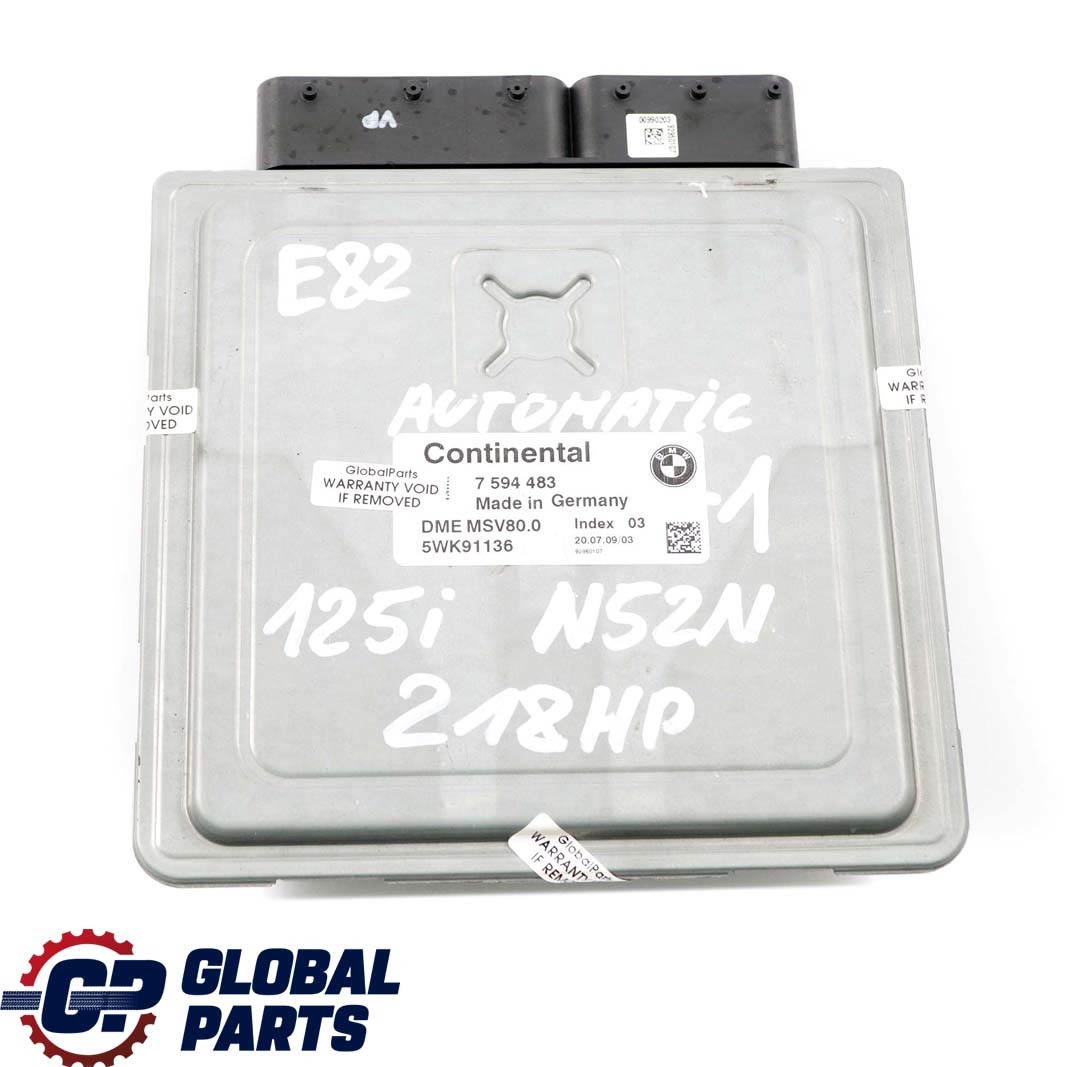 BMW E82 E88 125i N52N 218PS ECU Kit Motor Steuergerät DME 7594483 CAS3 Schlüss