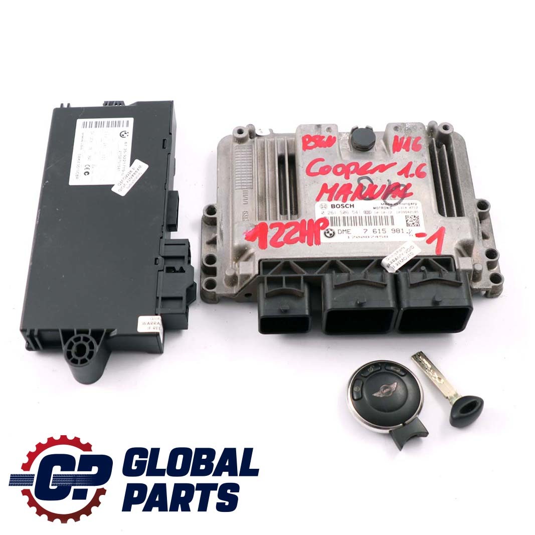 Mini Cooper R56 LCI R60 N16 1.6 Petrol Engine ECU Kit DME 7615981 + CAS 3 + Key