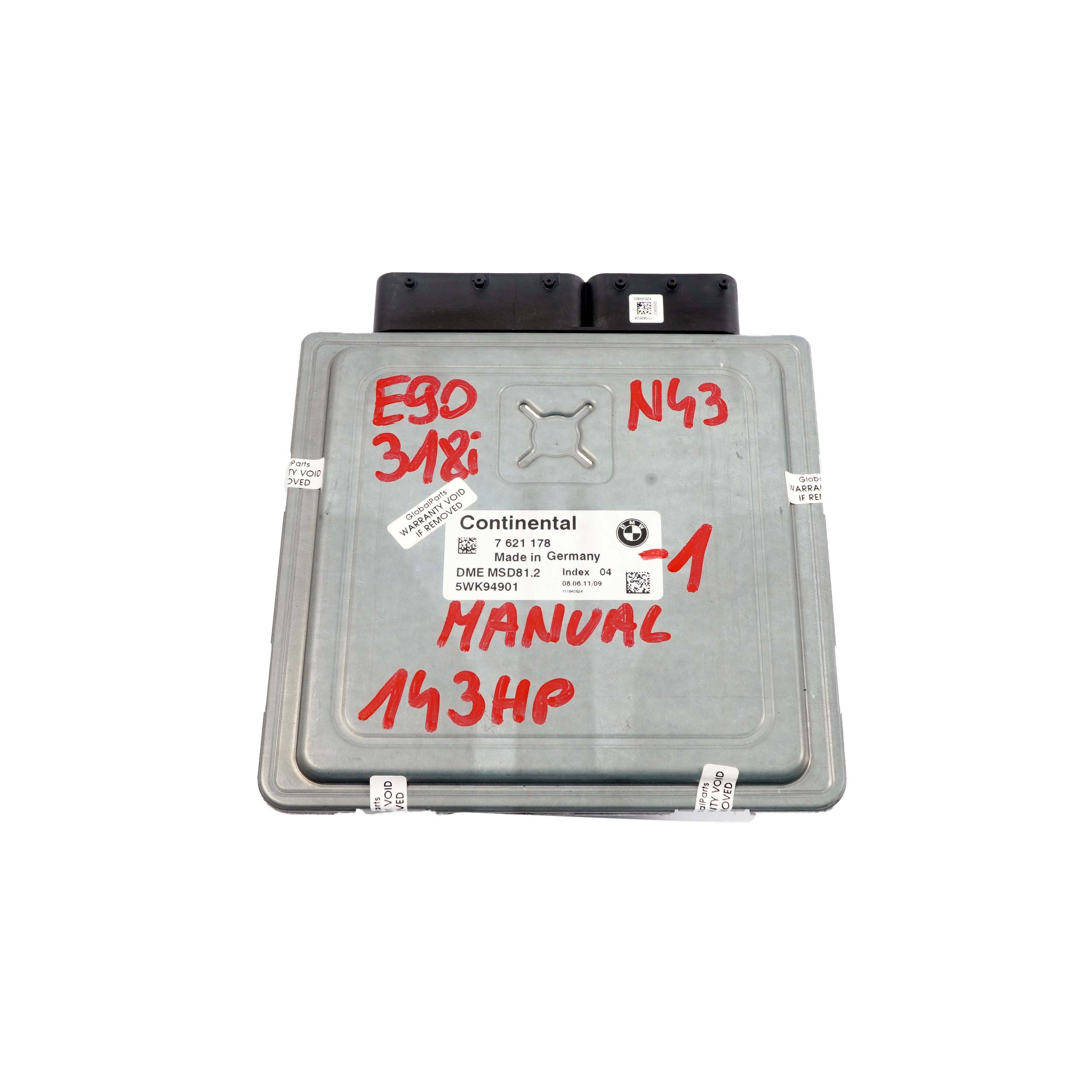 BMW E87 LCI E90 N43 118i 318i 143PS ECU Steuergerät DME 7621178 CAS3 Schlüssel