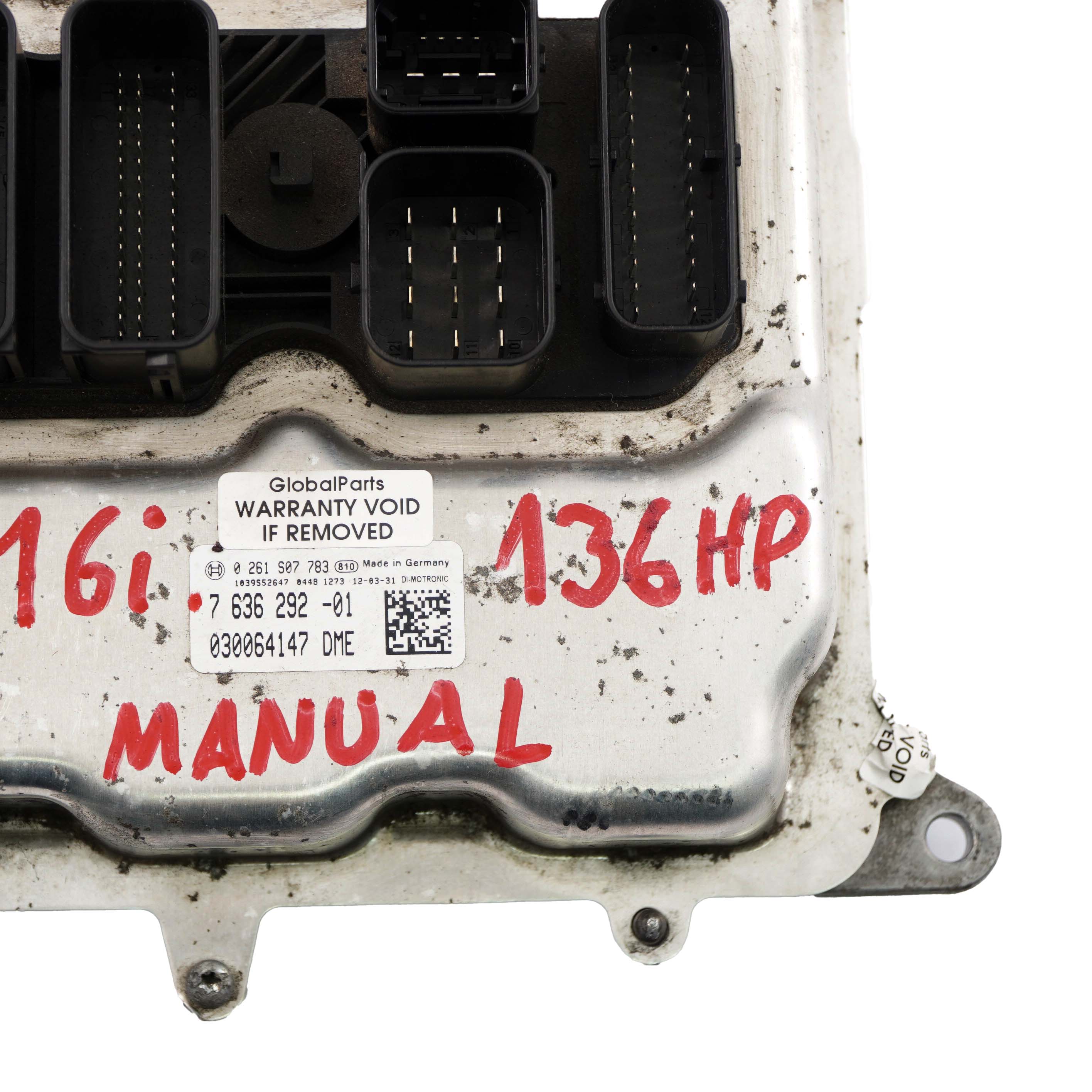 BMW F20 F30 116i 316i N13 136PS Steuergerät ECU Modul DME 7636292 Schaltgetriebe