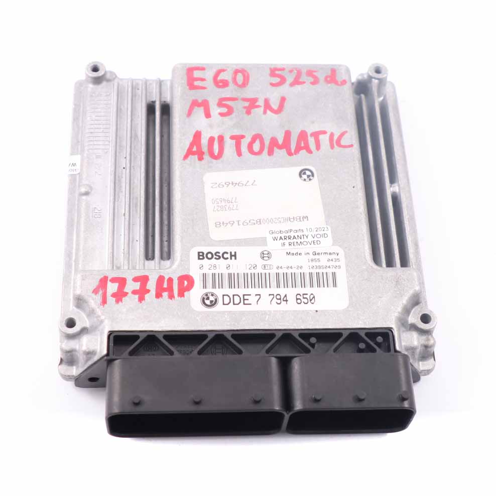 BMW E60 E61 525d Diesel M57N 177HP ECU Kit DDE CAS2 Schlüssel 7794650