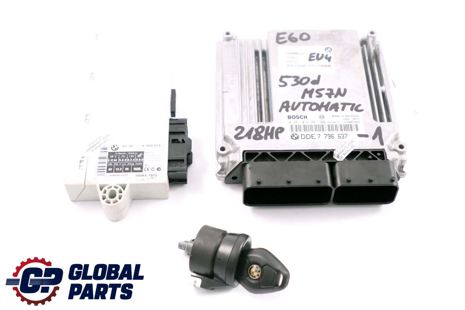 BMW E60 E61 530d M57N 218PS ECU Kit DDE 7796637 Steuergerät + CAS2 Automatik