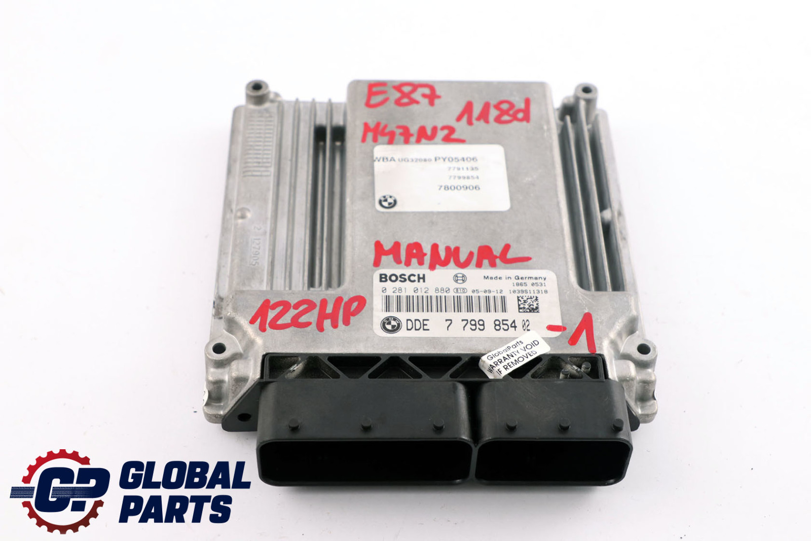 BMW E87 E90 M47N2 118d 318d 122HP ECU DDE CAS2 Schlüssel 7799854 Schaltgetriebe