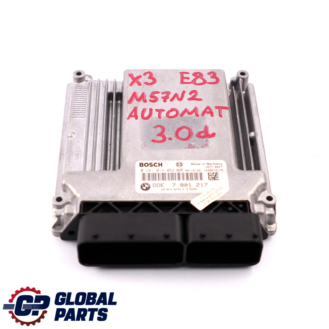 BMW X3 Series E83 3.0d M57N2 218PS ECU DME Steuergerät 7801217 Automatikgetrieb