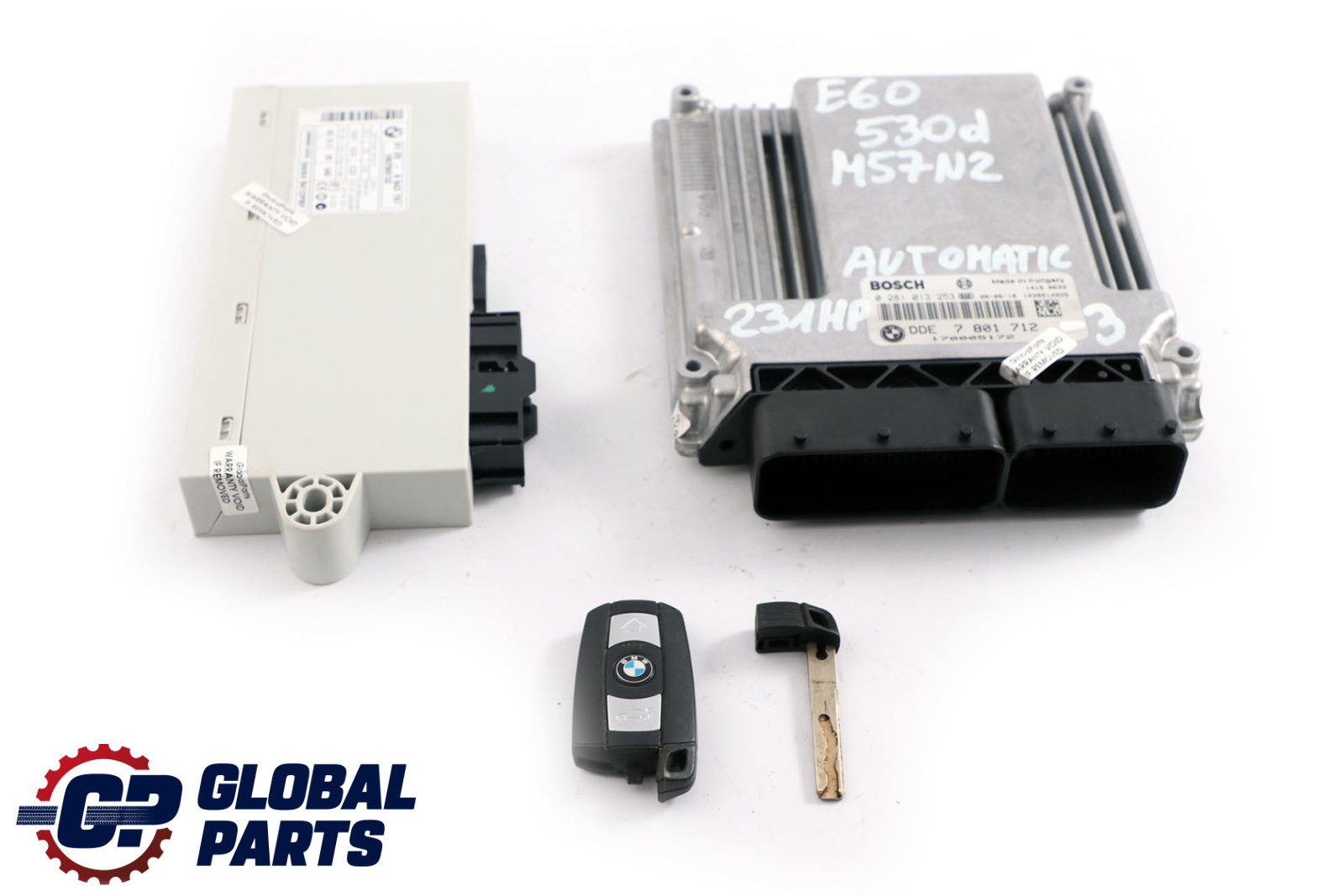 BMW 3 5er E60 E90 330d 530d M57N2 ECU Motor Bausatz DDE 7801712 CAS2 Schlüssel