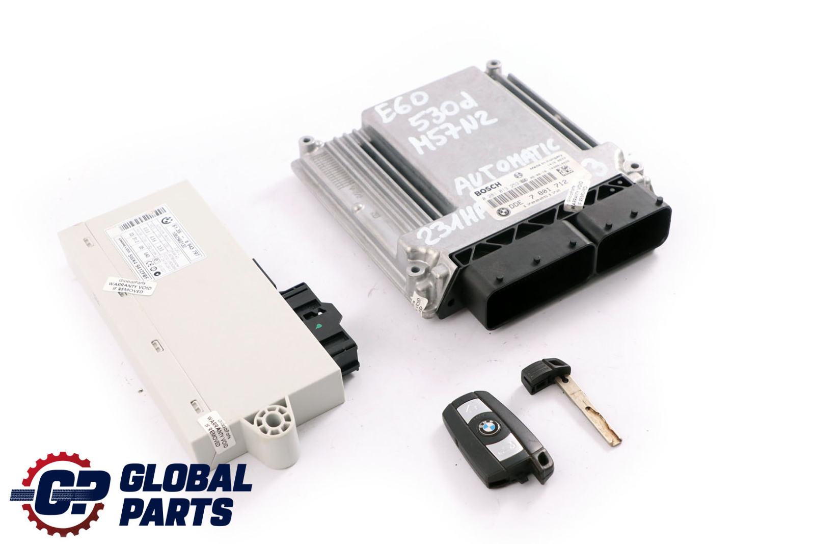 BMW 3 5er E60 E90 330d 530d M57N2 ECU Motor Bausatz DDE 7801712 CAS2 Schlüssel