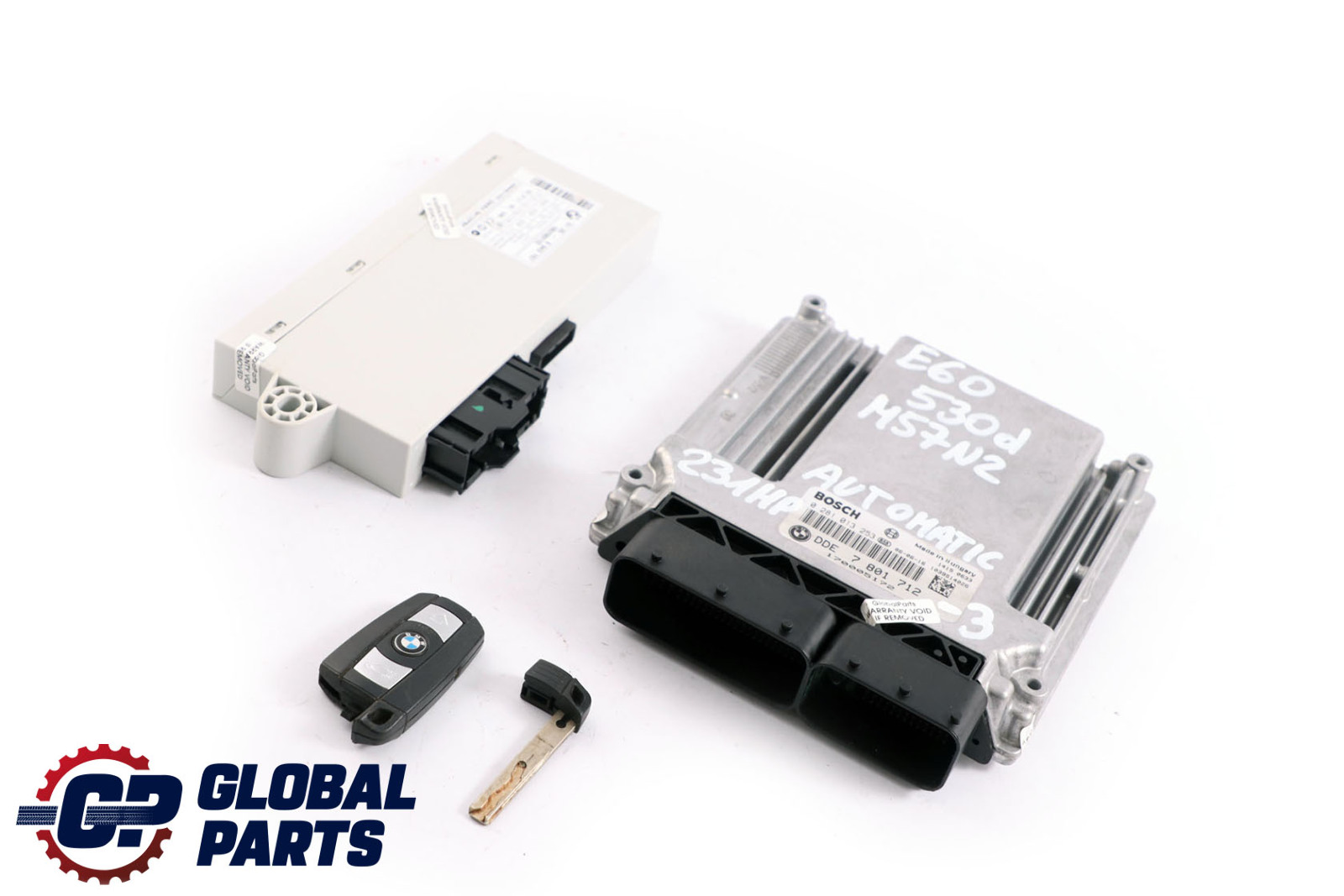 BMW 3 5er E60 E90 330d 530d M57N2 ECU Motor Bausatz DDE 7801712 CAS2 Schlüssel