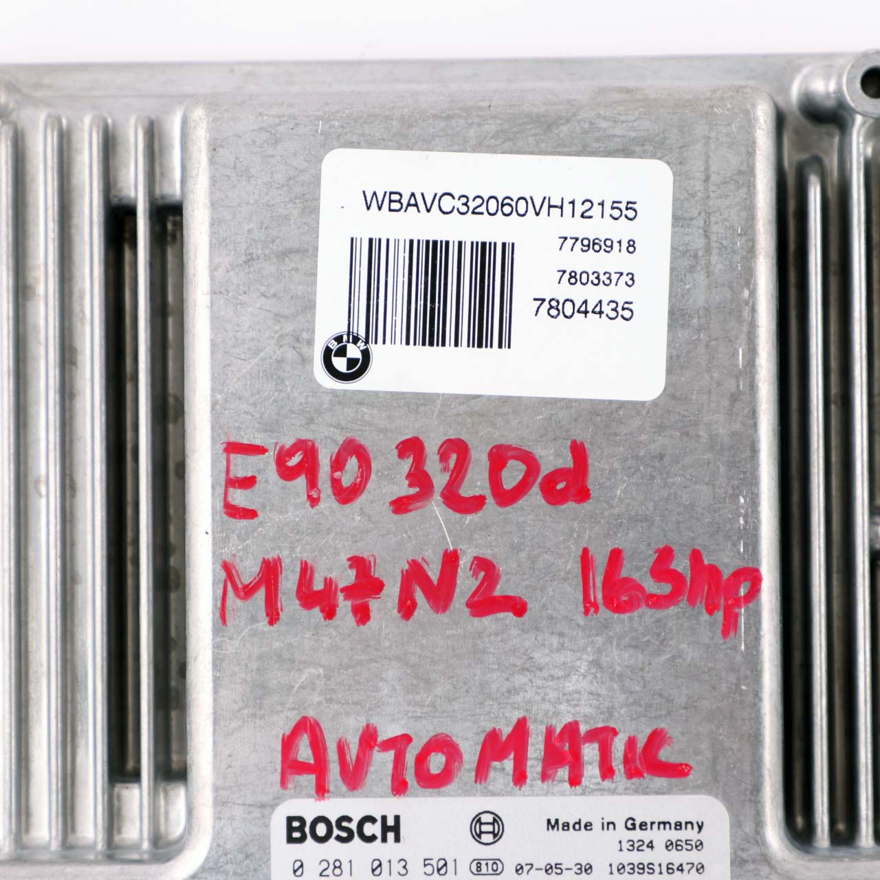 BMW E60 E87 E90 120d 320d 520d M47N2 Motorsteuerung ECU Kit DDE 7803373 CAS3