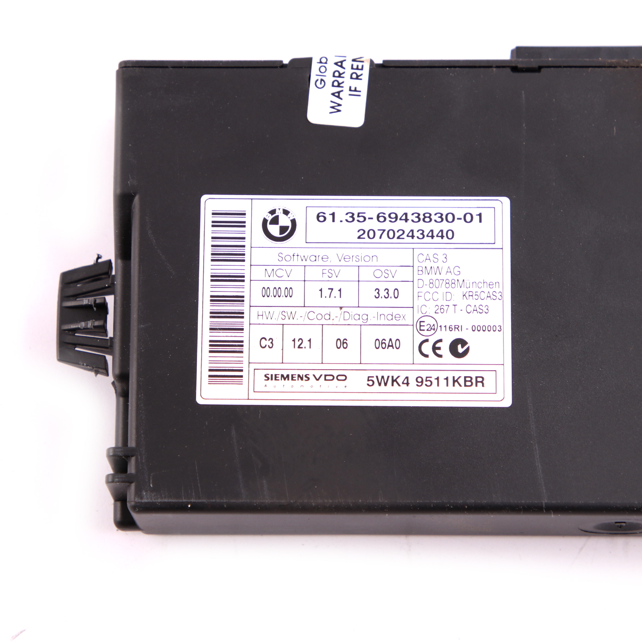 £BMW E92 E93 330d M57N2 231HP Motor ECU Kit DDE 7805286 CAS3 Schlüssel Automatik