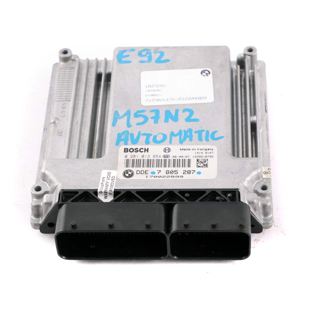 BMW E60 E90 X5 E70 3.0sd 335d 535d M57N2 Motor ECU DDE 7805287 Automatik