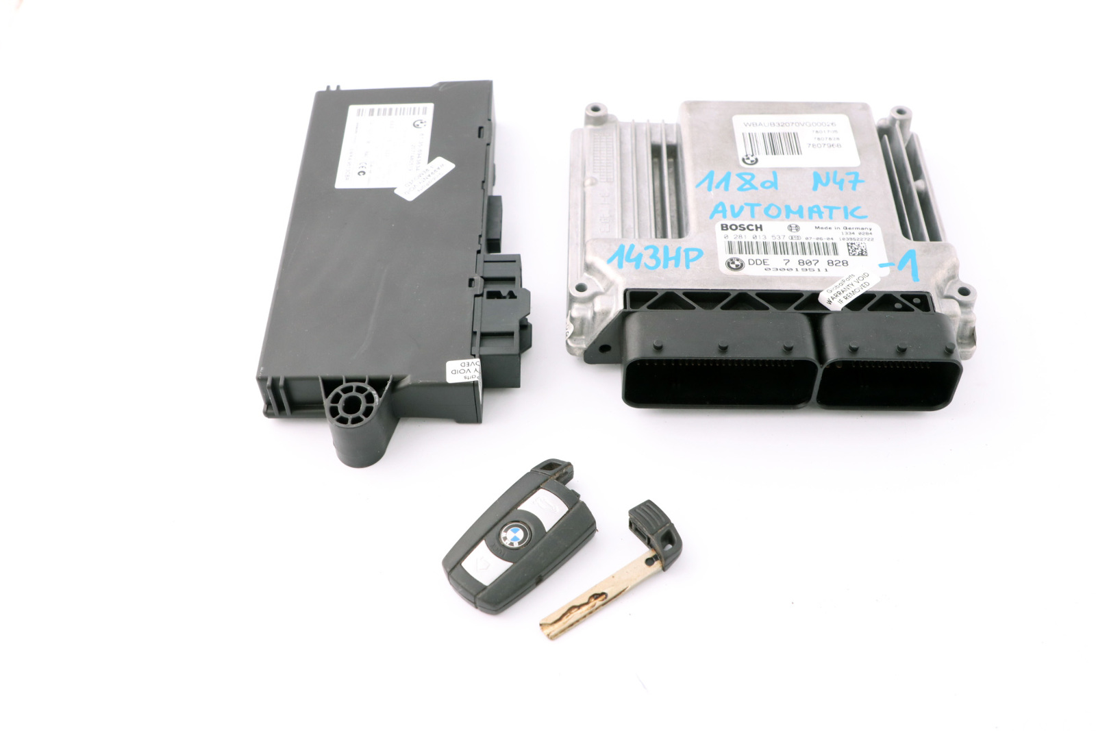 BMW E87 LCI E90 118d 318d N47 Diesel ECU DDE CAS3 Schlüssel Automatik Getriebe