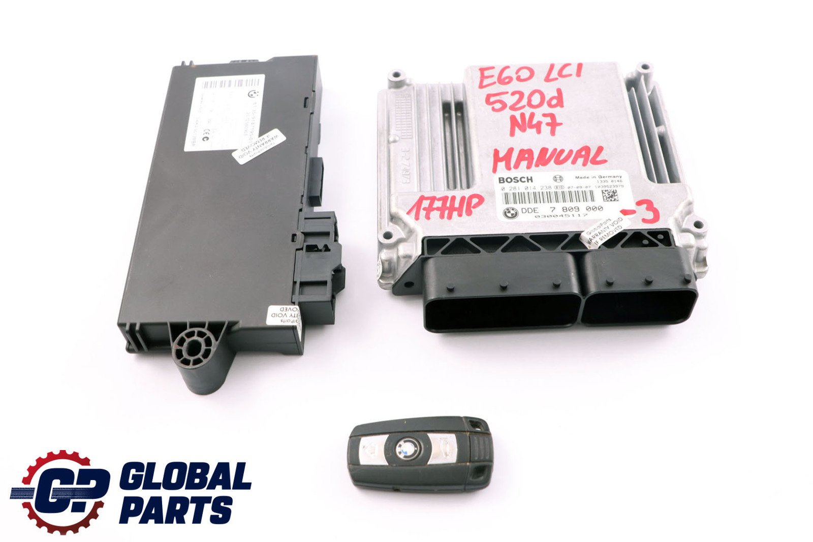 BMW E60 E87 LCI E90 120d 320d 520d ECU Kit DDE Steuergerät 7809000 CAS3 Schlüs