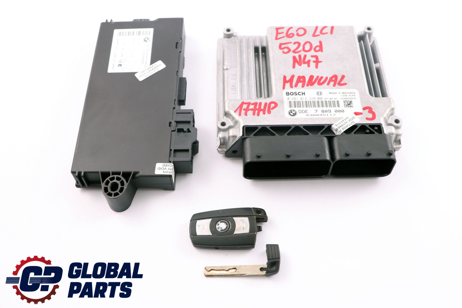 BMW E60 E87 LCI E90 120d 320d 520d ECU Kit DDE Steuergerät 7809000 CAS3 Schlüs