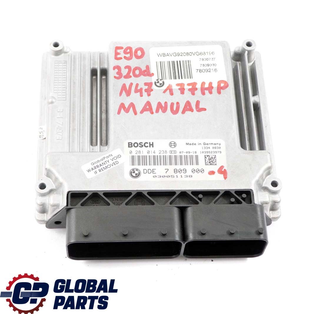 BMW E60 E87 E90 120d 320d 520d N47 177PS ECU Kit Steuergerät DDE 7809000 + CAS