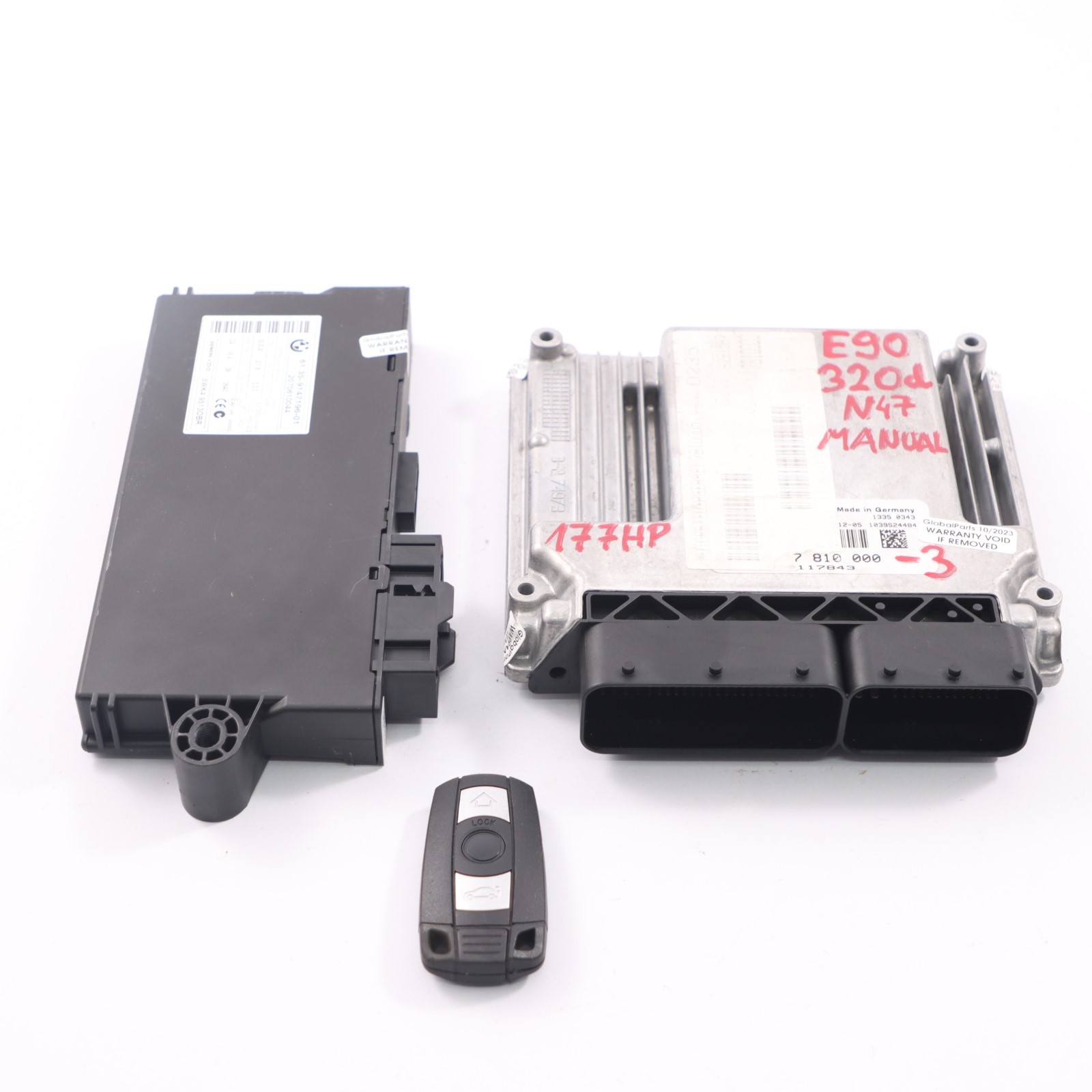 BMW E81 E87 LCI E90 E91 120d 320d Diesel N47 ECU Kit DDE 7810000 CAS3 Schlüssel