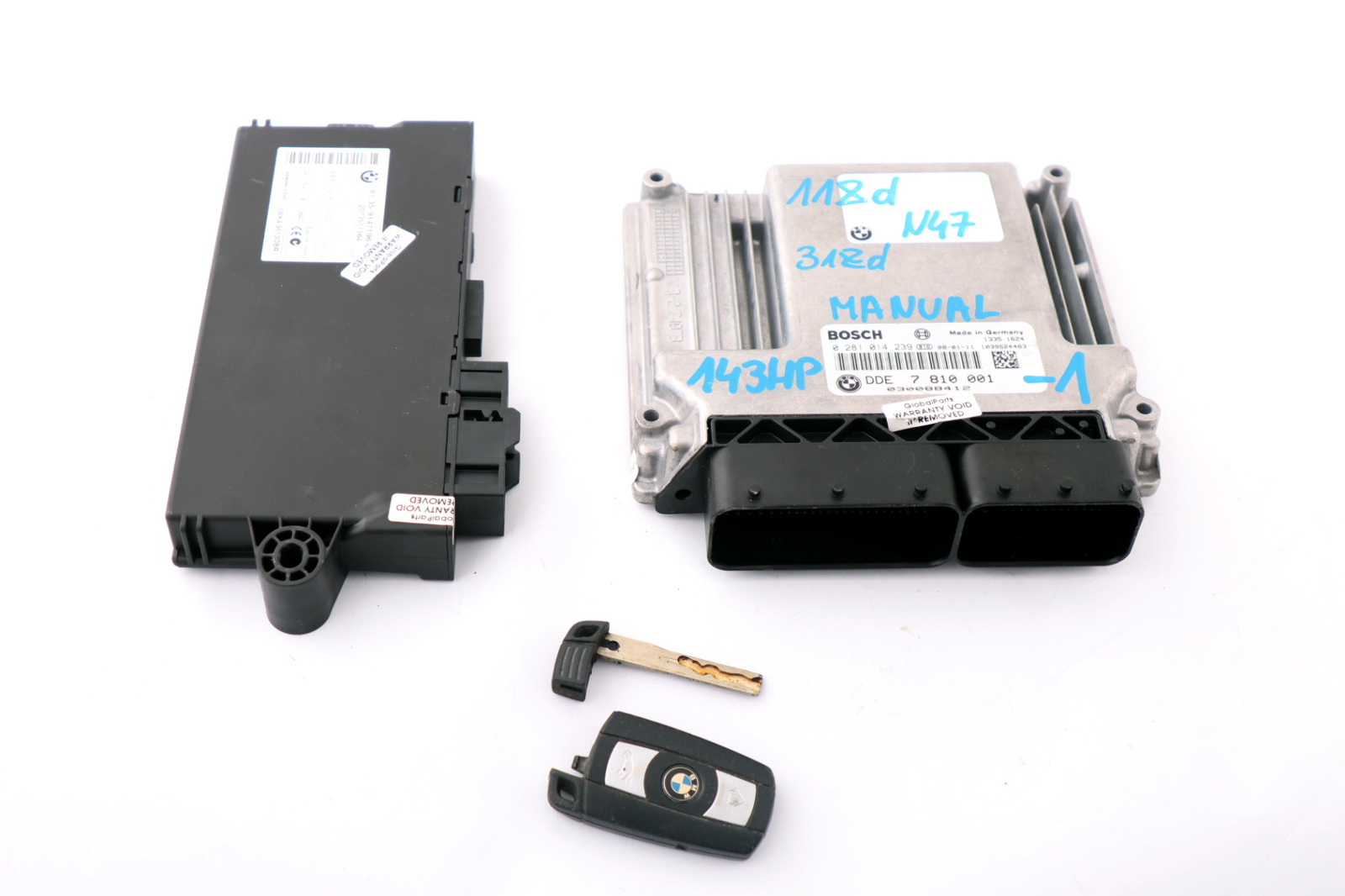 *BMW E81 E87 LCI E90 118d 318d N47 Steuergerät KIT DDE 7810001 CAS3 + Schlüsse