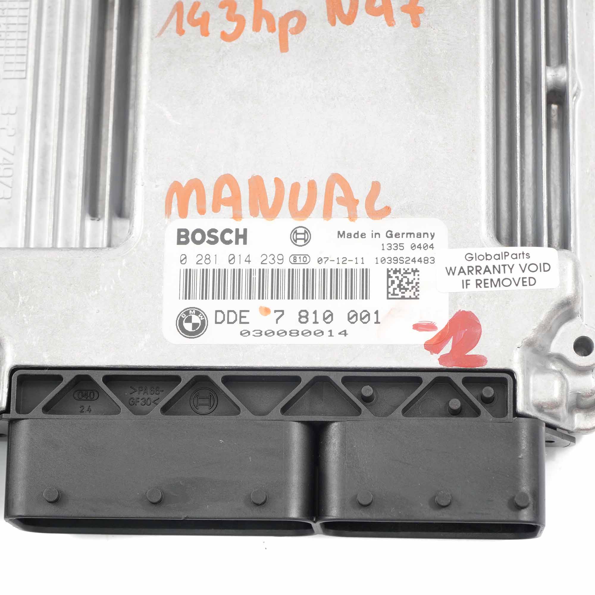 BMW E81 E87 LCI E90 118d 318d N47 143HP Diesel ECU KIT DDE 7810001 CAS3 + Key