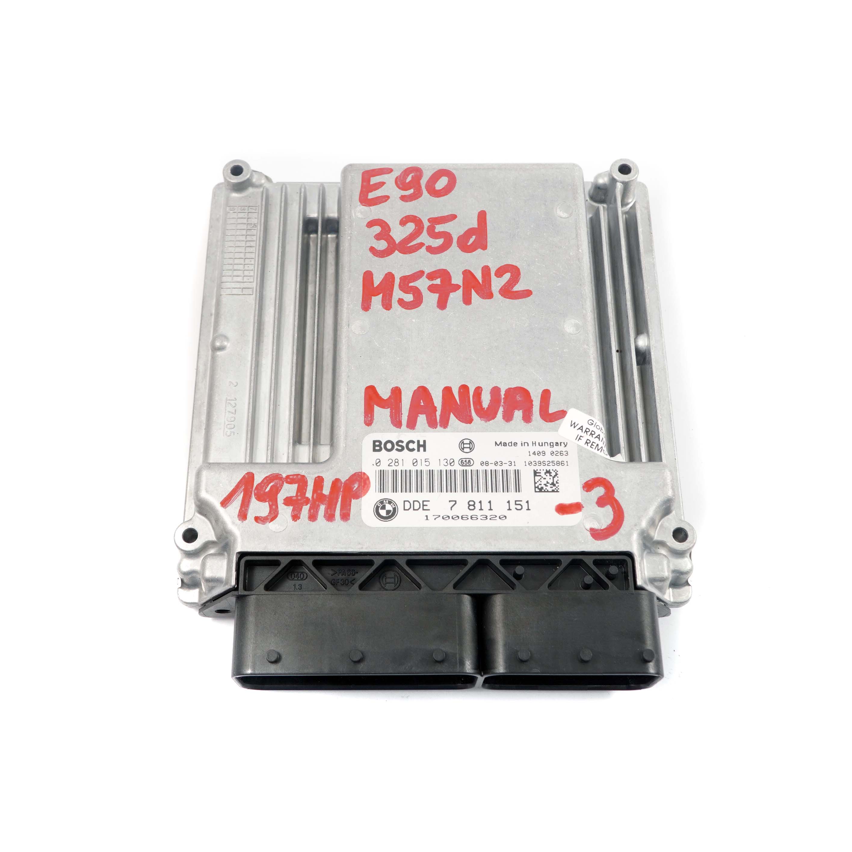 BMW E60 LCI E90 M57N2 325d 525d 197PS Steuergerät ECU DDE 7811151 CAS3 Schlüssel