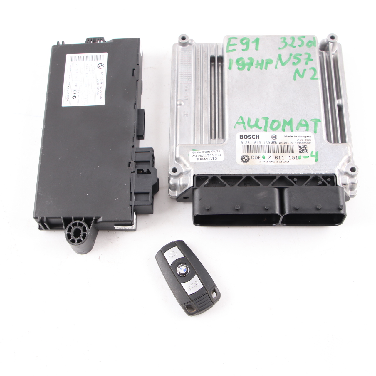 BMW E60 LCI E90 325d 525d M57N2 ECU Kit Control Unit Module DDE 7811151 CAS3 Key