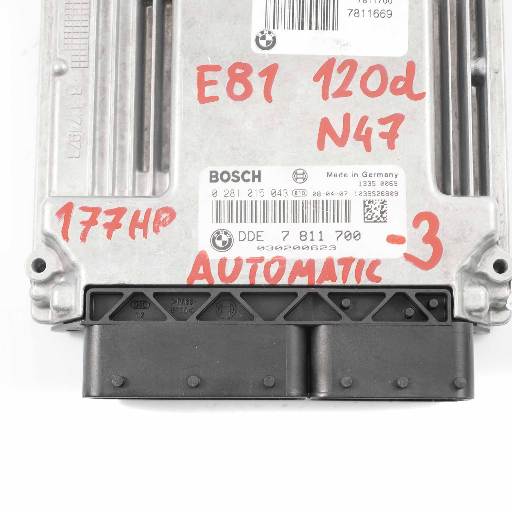 BMW E81 E87 E90 E91 120d 320d N47 177PS Motor Steuergerät ECU DDE 7811700